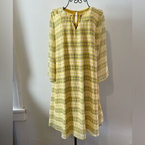 TACERA Yellow Midi Dress. Size M